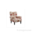Fauteuil d'appoint rouge à accoudoirs multi-tissus